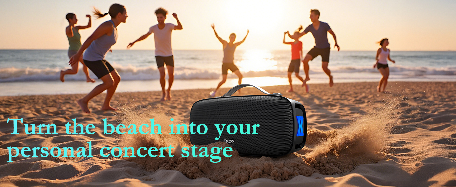 Elevate Your Beach Parties with the DOSS Bluetooth Speaker: Where Sound Meets Sunshine