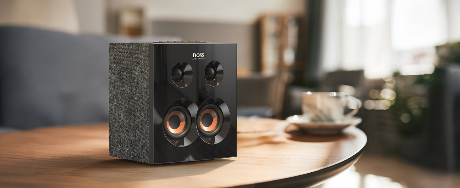 Transform Your Home Audio Sanctuary with DOSS SoundBox H300: Power, Bass, and Style for Indoor Listening Bliss