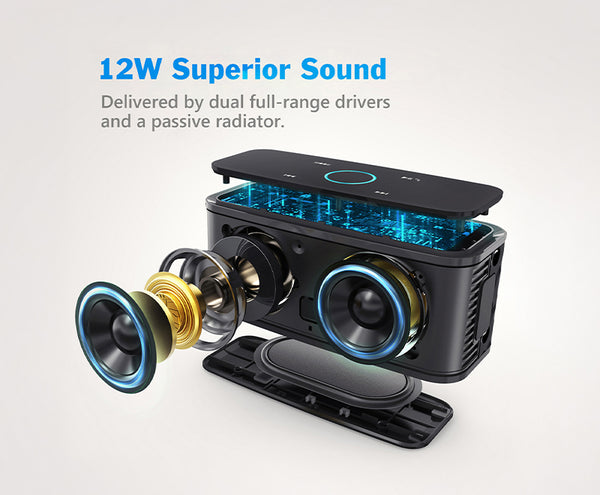 Portable Bluetooth speaker | Doss SoundBox, Black