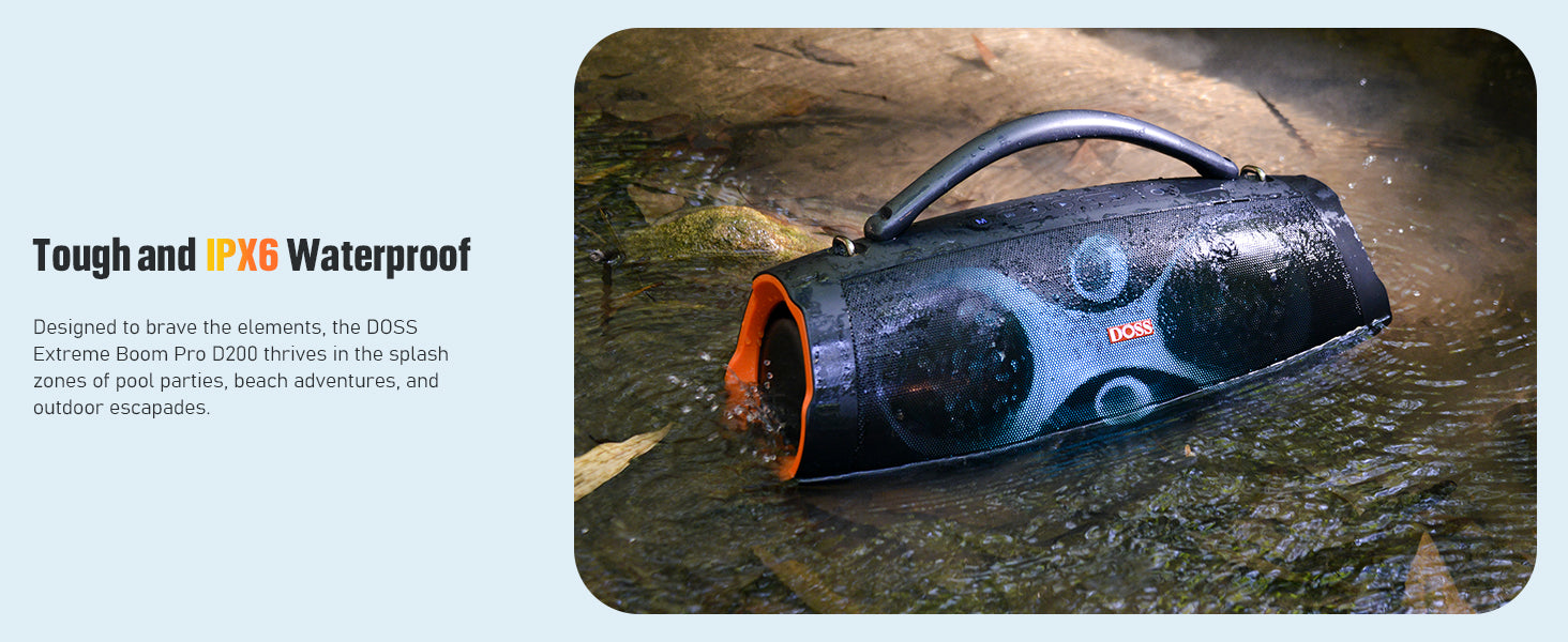DOSS Extreme Boom Pro D200 スピーカー (オレンジ) Amazon.com: DOSS Extreme Boom Pro Bluetooth Speaker with