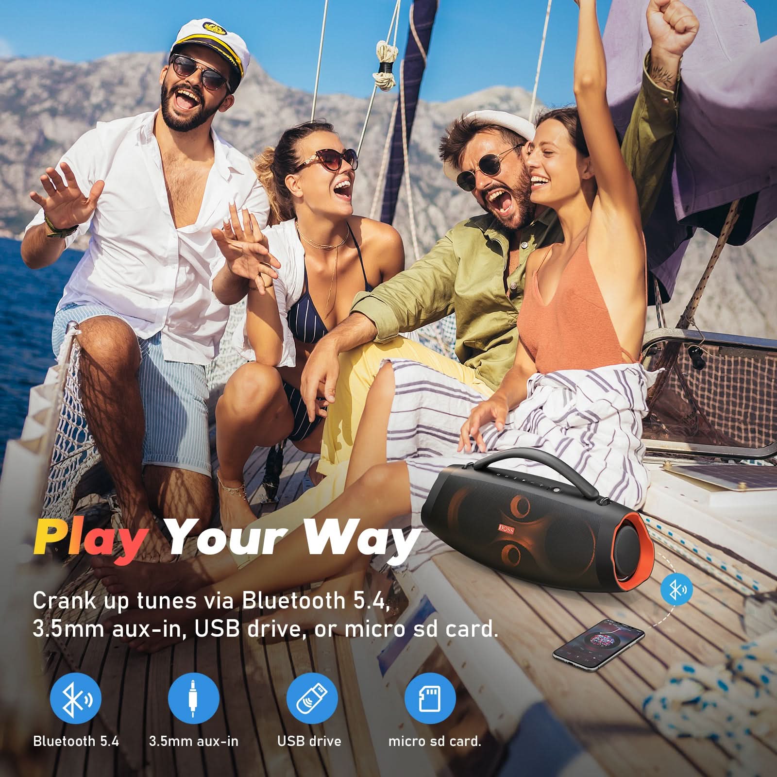 Doss Extreme Boom Pro D200  Outdoor Bluetooth Speaker