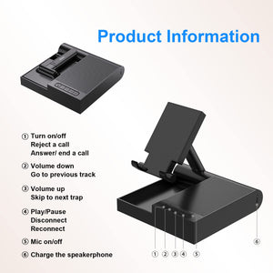 DOSS Cell Phone Stand with Wireless Bluetooth Speaker